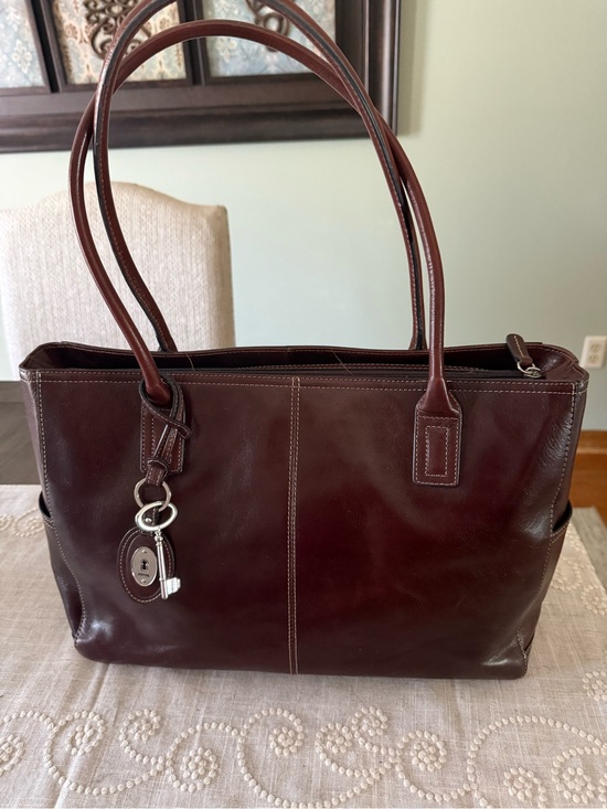 Fossil Handbags - Fossil Large Brown Leather Tote Handbag MSRP $230